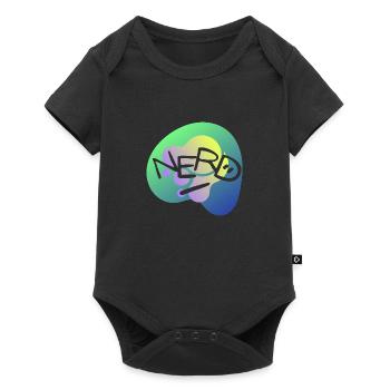 NERD - Baby Premium Kurzarmbody - Schwarz - Vorne