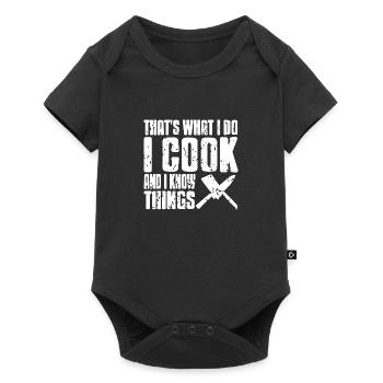 C’est ce que je fais je cuisine et je sais des choses T-Shirt - Body à manches courtes Premium Bébé - noir - Devant