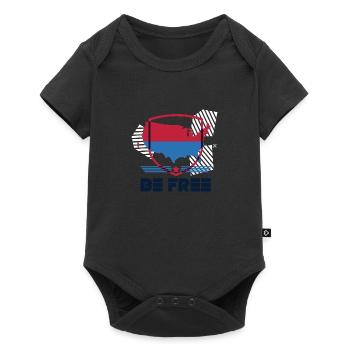 Soyez libre Amérique - Body à manches courtes Premium Bébé - noir - Devant
