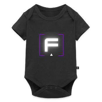 Lettre « F » - Body à manches courtes Premium Bébé - noir - Devant