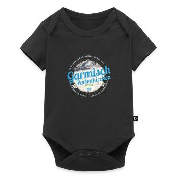 Garmisch Partenkirchen Bayern Alpen Deutschland - Baby Premium Kurzarmbody - Schwarz - Vorne