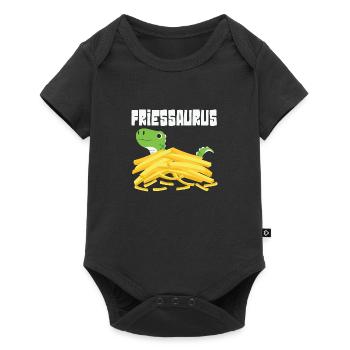 fries and dino Fries Gift - Baby Premium short-sleeve bodysuit - black - Front