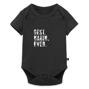 Best Karin Ever Geschenk Lustige - Baby Premium Kurzarmbody - Schwarz - Vorne
