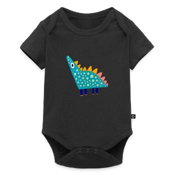 Mignon dinosaure Dino cadeau enfants et bébés - Body à manches courtes Premium Bébé - noir - Devant