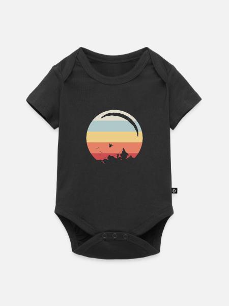 Paragleiten - Baby Premium Kurzarmbody - Schwarz