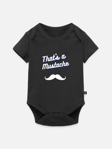 That's A Mustache - Baby Premium Kurzarmbody - Schwarz