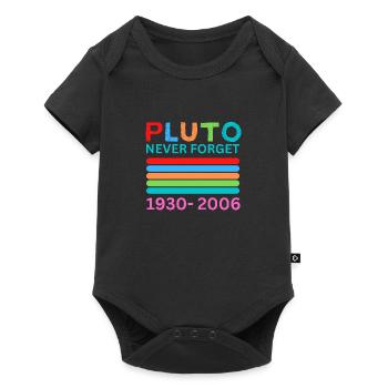 Pluto Never Forget Retro Space Science Pluto Desig - Baby Premium short-sleeve bodysuit - black - Front
