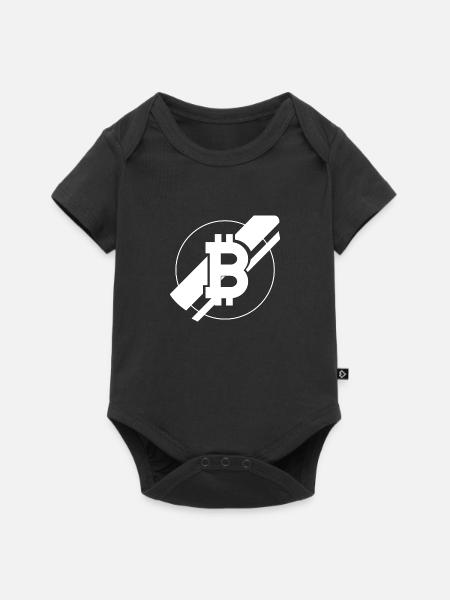 Bitcoin Trading Crypto Aktien - Baby Premium Kurzarmbody - Schwarz