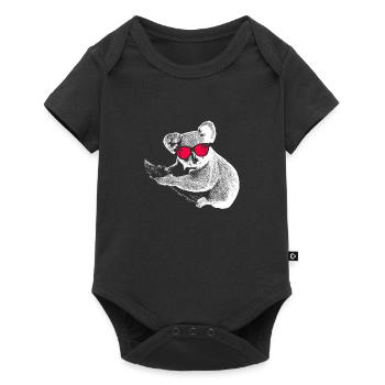 Koala Tierliebhaber Naturfans Sonnenbrille Musik K - Baby Premium Kurzarmbody - Schwarz - Vorne