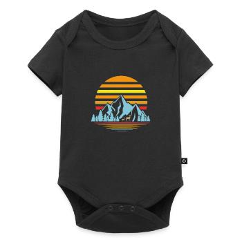 Adventure Travel Hiking Mountain - Baby Premium short-sleeve bodysuit - black - Front