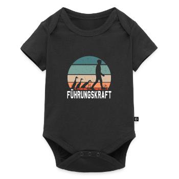 Laufenten indische Laufente Führungskraft - Baby Premium Kurzarmbody - Schwarz - Vorne
