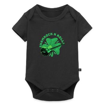 trèfle n roll - Body à manches courtes Premium Bébé - noir - Devant