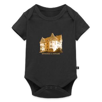Netzschkau Castle Vogtland Saxony - Baby Premium short-sleeve bodysuit - black - Front