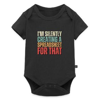 Ich erstelle im Stillen eine Tabelle für das lustige - Baby Premium Kurzarmbody - Schwarz - Vorne