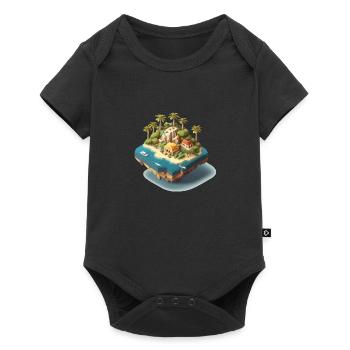 Island 3D Gift - Baby Premium short-sleeve bodysuit - black - Front