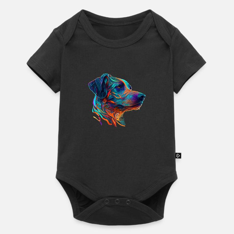 Rhodesian Ridgeback Hunderasse Vector Hund in bunt - Baby Premium Kurzarmbody - Schwarz