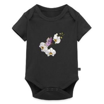 Papillon coloré - Body à manches courtes Premium Bébé - noir - Devant