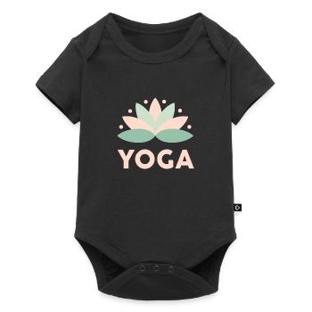 Yoga, Lotus, Mindfulness, Meditation, Lifestyle - Baby Premium short-sleeve bodysuit - black - Front