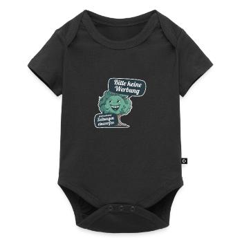 Bitte keine Werbung und kostenlosen Zeitungen - Baby Premium Kurzarmbody - Schwarz - Vorne