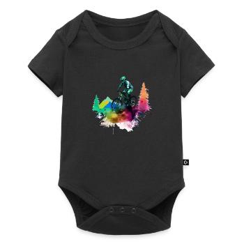 Mountain biking Johann - Baby Premium short-sleeve bodysuit - black - Front