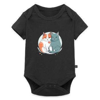 Amour du chat - Body à manches courtes Premium Bébé - noir - Devant