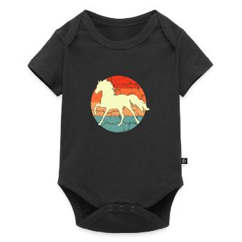 Vintage Retro Horse Sunset For Horse Lovers - Baby Premium short-sleeve bodysuit - black - Front