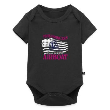 Cette princesse vient avec un hydroplane à hydroglisseur - Body à manches courtes Premium Bébé - noir - Devant