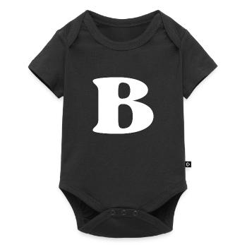 Buchstabe b - Baby Premium Kurzarmbody - Schwarz - Vorne