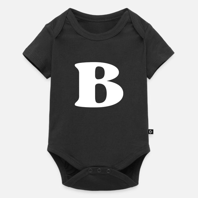 Buchstabe b - Baby Premium Kurzarmbody - Schwarz