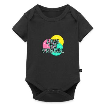 Vivre pour voyager - Body à manches courtes Premium Bébé - noir - Devant