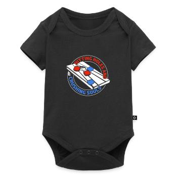 Hitting Holes And Crushing Souls Cornhole Bean Bag - Baby Premium Kurzarmbody - Schwarz - Vorne