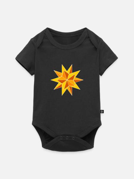 Weihnachtsstern - Baby Premium Kurzarmbody - Schwarz