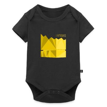 Hamburg - Baby Premium Kurzarmbody - Schwarz - Vorne