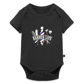 Barber Life Haircutting Beard Barbershop - Baby Premium short-sleeve bodysuit - black - Front