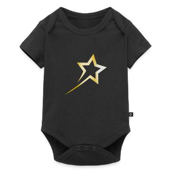 Goldener Stern - Baby Premium Kurzarmbody - Schwarz - Vorne