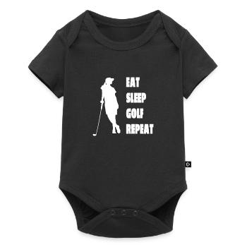 Golfspieler Golf Golfverein Golfsport Golfplatz - Baby Premium Kurzarmbody - Schwarz - Vorne