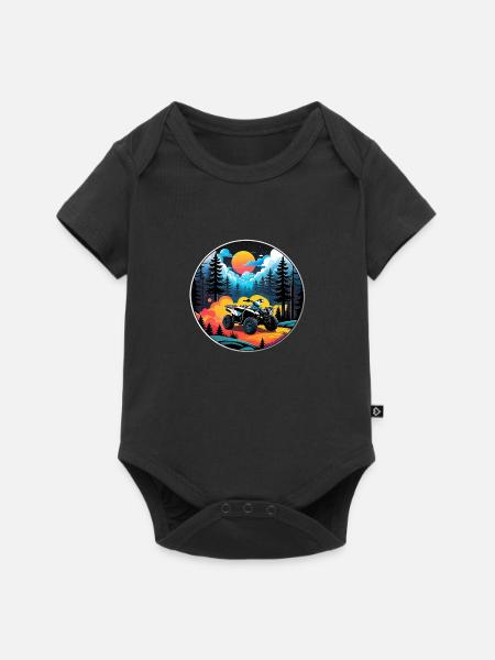 Quad & Offroad - Baby Premium Kurzarmbody - Schwarz