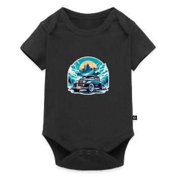 voiture vintage americaine et sportive - Body à manches courtes Premium Bébé - noir - Devant