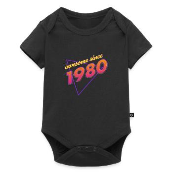 Retro Awesome: Born in '80 - Baby Premium short-sleeve bodysuit - black - Front