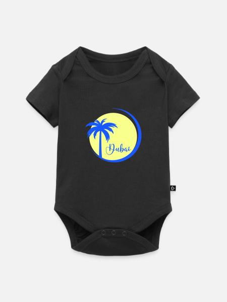 palme dubai - Baby Premium Kurzarmbody - Schwarz
