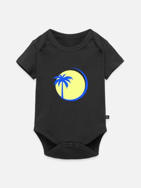 palme - Baby Premium Kurzarmbody - Schwarz