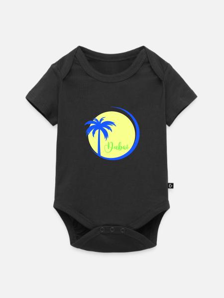 palme dubai - Baby Premium Kurzarmbody - Schwarz