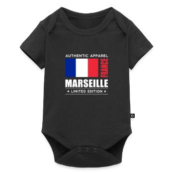 Marseille - Body à manches courtes Premium Bébé - noir - Devant