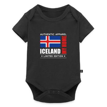 Island - Baby Premium Kurzarmbody - Schwarz - Vorne