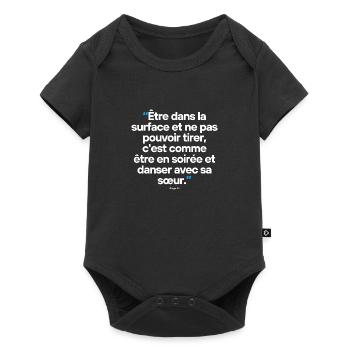 Citation célèbre footballeur - Body à manches courtes Premium Bébé - noir - Devant