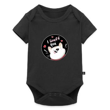 Dog Korean - Japanese Style 09 - Baby Premium short-sleeve bodysuit - black - Front