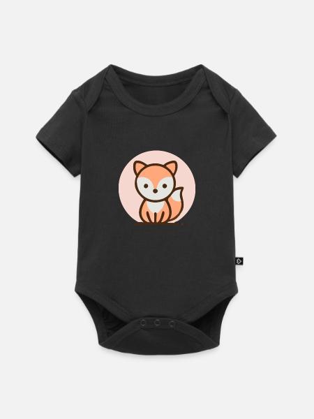 Fuchs - Baby Premium Kurzarmbody - Schwarz