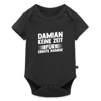 Prénom Damian - Body à manches courtes Premium Bébé - noir - Devant