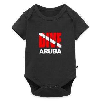 Aruba Dive - Plongeur Down Flag Plongée sous-marine Tauchen - Body à manches courtes Premium Bébé - noir - Devant
