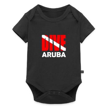 Aruba Dive - Plongeur Down Flag Plongée sous-marine Tauchen - Body à manches courtes Premium Bébé - noir - Devant